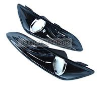 Underground Parts Gloss Black Fog Light Grilles Covers Surrounds Trims for Ford Fiesta mk7