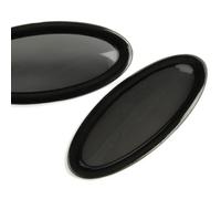 Underground Parts Gloss Black Smoked Badge Covers Front Grille Emblem and Rear for Ford Fiesta mk8