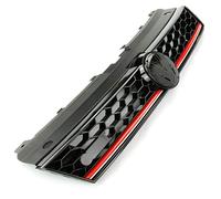 Underground Parts Honeycomb Mesh GTI Style Black Red Front Bumper Upper Grille for VW Polo 6R Facelift 2014-2017
