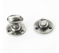 UNDERGROUND PARTS Jones & Grey Regency Solid Brass Oval Bathroom Lock Thumb Turn Handle & Release - Antique Nickel