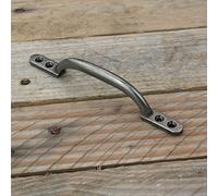 UNDERGROUND PARTS Pewter Finish Cast Iron Cabinet Kitchen Drawer Door Bow Handles Pulls & Knobs (D Handle Hot Bed 170mm)