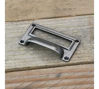 UNDERGROUND PARTS Pewter Finish Cast Iron Cabinet Kitchen Drawer Door Bow Handles Pulls & Knobs (Filing Cabinet Cup Handle 80mm)