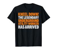 Underground Utility Worker Kneel Down T-Shirt