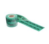 Underground Warning Tape Fibre Optic 150mm x 365m Green PE Film Detectable Utility Marking Tape Excavation Safety Contractor