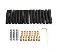 Underground Wire Splice Kit Direct Burial Cable Connectors for Wires Under 12 AWG 60 Amp Waterproof Terminal Block with Heat Shrink Tubes Screws and Wrench Tool Set