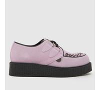 UNDERGROUND Women's Original Wulfrun Creeper Flat Shoes in Purple & Black, Stitch Detail, Suede, Size: 6 UK 6