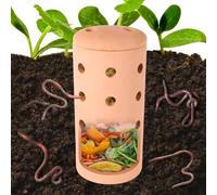 Underground Worm Farm Clay 10Inch Garden Composting bin Ceramics Outdoor Gardening from Kitchen Food Waste with Holes Systems Sustainable Worm Composter for Raised Garden Beds at Home
