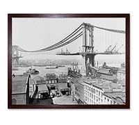 Underhill Manhattan Bridge Construction 1909 Photo Unframed Wall Art Print Poster Home Decor Premium