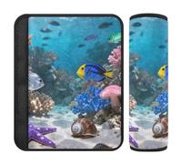 Undermarine Colorful Fish Star Picture 2 Pack car seat Shoulder Strap Covers, Protects Your Neck and Shoulders, seat Belt Cover for car for Auto