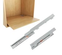 Undermount Drawer Slide Bottom Mount Pull Out Shelf Slides Full Extension Soft Close Base Mount Slide Out Drawer Track Shelf Slider Rail for Cabinet Tray Kitchen Pantry Drawer Trash Can Hardware