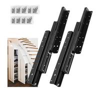 Undermount Heavy Duty Drawer Slides, 1000-2250mm, 120kg Load, Bottom Mount Drawer Runners, Full Extension Ball Bearing Slides for Under Stairs, Kitchen, Wardrobe Cabinets