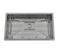 Undermount Kitchen Sink Stainless Steel Single Bowl Round Corner Handmade Sink Under Counter Basin(8043)