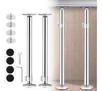 Undermount Sink Brackets, 2PCS Adjustable Telescopic Stainless Steel Sink Support Legs with Anti-Skid Cotton Pad and Screwdriver and Screws, 41-72cm Adjustable Mounting Brackets for Kitchen Bathroom