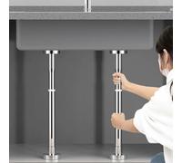 Undermount Sink Brackets, Adjustable Kitchen Sink Bracket, 2Pcs 30-80cm Stainless Steel Support Legs, For Kitchen And Bathroom Sink(35-50CM Silvery)