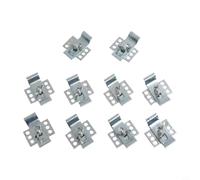 Undermount Sink Clips Kit 10pcs Steel Brackets for Kitchen Bathroom Countertop Support Heavy Duty Mounting Hardware Silver Finish Easy Install