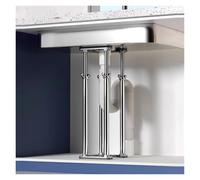 Undermount Sink Support Brackets, Stainless Steel Support Poles Adjustable Pedestal Stand Sink Repair Kit(Height 46 56cm(18" 22"))