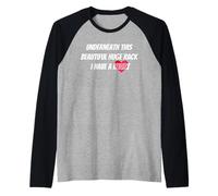 Underneath This Beautiful Huge Rack I Have A Heart for Women Raglan Baseball Tee
