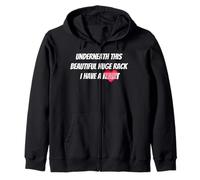 Underneath This Beautiful Huge Rack I Have A Heart For Women Zip Hoodie