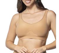 Underoutfit Wireless Compression Everyday Bras for Women - Small to Plus Sizes Sleep and Sports Bra, Coffee, L