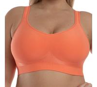 Underoutfit Wireless Compression Everyday Bras for Women - Small to Plus Sizes, Coral, XXL