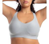Underoutfit Wireless Compression Everyday Bras for Women - Small to Plus Sizes, Grey, XL