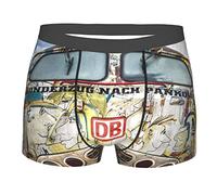 Underpants Railway Car Train Vehicl Doodle Men'S Boxer Shorts Colorful Underwear Regular Boxer Pants For Gift, Lover, Man XXL