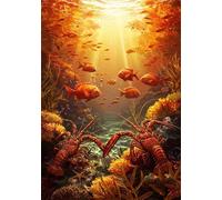Undersea 4000 Piece Jigsaw Puzzles for Adults, Colourful, Challenging & Brainteasing Adult puzzles 4000 Pieces Shrimp, Fun jigsaws for The Whole Family 56x34 inch