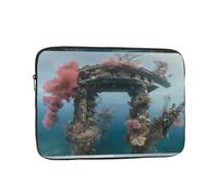 Undersea Architecture Patterned Laptop Sleeve 10 Inch Shockproof For Slim Protective Notebook Computer Bag Briefcase