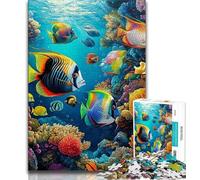 Undersea Fish Adult Jigsaws 1000 Pieces Difficult,Learning Educational Toys Family Games Gifts for Friends And Family 38x26cm