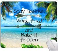Undersea Sunshine Gaming Mouse Pad,Stay Positive Work Hard and Make It Happen Motivational Sign Inspirational Quote Mouse Pad Motivational Quotes for Work