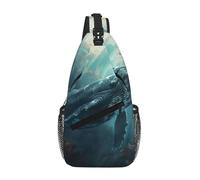 Undersea Whale Crossbody Sling Bag Crossbody Shoulder Chest Bag Shoulder Strap Waist Fanny Pack Men Women