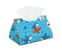 Undersea Whale Print Long Rectangular Tissue Box Cover Case Decor Holder For Home Car Kitchen Office