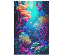 Undersea World Wooden Puzzles Jigsaw Puzzle 1000 Pieces for Adults Creative Difficult Challenging Game 78×53cm