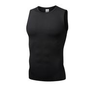 Undershirt Men's Tight Tank Top Summer Compression Shirt Muscle Shirt Stretch Sports Shirt Quick-Drying Underarm Shirts Breathable Functional Shirt Fitness Tops Training Running Shirt for Men, black
