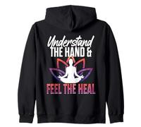 Understand The Hand Feel The Heal Yoga Reiki Zip Hoodie