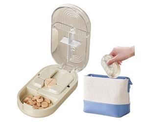 Understanding Divider - Pill Cutter for Medicines | Donor ABS + Donor Stainless Steel Practical Storage for Tablets, Vitamins, Medicines, Travel Pharmacy, In V