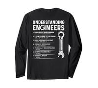 Understanding Engineers - Funny Engineering (On Back) Long Sleeve T-Shirt