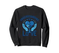 Understanding Is Love Blue Puzzle Heart Awareness Design Sweatshirt
