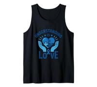 Understanding is Love Blue Puzzle Heart Awareness Design Tank Top