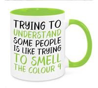 Understanding People Mug - Funny Novelty Gift Silly Present Mug Birthday Christmas for Mum Dad Friend Sister Brother Grandparents for Man Woman Secret Santa Work Quotes (Green)