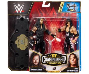 Undertaker & Bret Hart WWE Championship Showdown Series 8: 6-Inch Action Figure 2-Pack with TrueFX Detailing & Championship Plate Stands