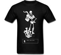 Undertale Men T Shirt Men T Shirt RPG Game Undertale Sans Papyrus Toriel Print Skull Bones Tops Cartoon Pixel Tees Hip Hop Black