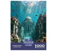 Underwater Ancient City 1000 Piece Jigsaw Puzzles Impossible Hard Challenge Modern Paisaje Classic Educational Games Beautiful Decoration for Women Men 38x26cm/1000pcs