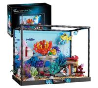Underwater Aquarium Building Blocks Set - 1318pcs Fish Tank Building Bricks Kit, Ocean World Model with Marine Life Decor, Home Office Decor, STEM Education Toy, Creative Gift for Men, Women