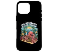 Underwater Basket Weaving Champion Octopus Funny Case for iPhone 16 Pro Max