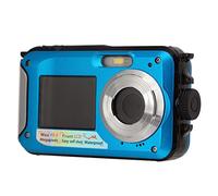 Underwater Camera,10FT Camera 48MP16X Digital Zoom Dual Screen Selfie Underwater Camera for Snorkeling Compact Floatable Digital Camera 650mAh Battery Type-C (Yellow) (Red) (Blue)