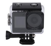 Underwater Camera, 4K WiFi Sports Action Camera Black Dual Screen 20MP Ultra HD Multi-Language Support for Shooting for Surfing