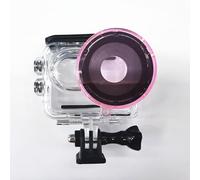 Underwater Camera Dive Filters For insta360 Go3 Protective Housing Lens Cover Sports Camera Waterproof Case Filter Diving Case Filter (Pink)