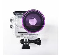 Underwater Camera Dive Filters For insta360 Go3 Protective Housing Lens Cover Sports Camera Waterproof Case Filter Diving Case Filter (Purple)