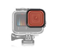 Underwater Camera Diving Filters for 10 11 Black, Diving Filters with Waterproof Case and Lanyard for Various Video and Photography Conditions (Red)